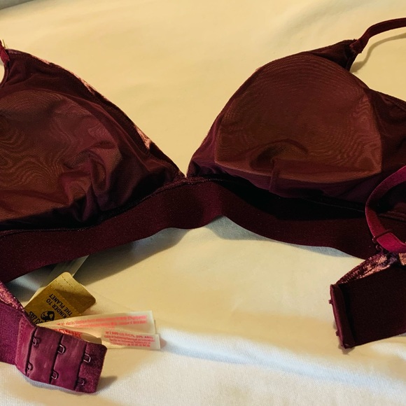 NWT Victoria’s Secret PINK maroon bralette. Size M - Picture 2 of 6